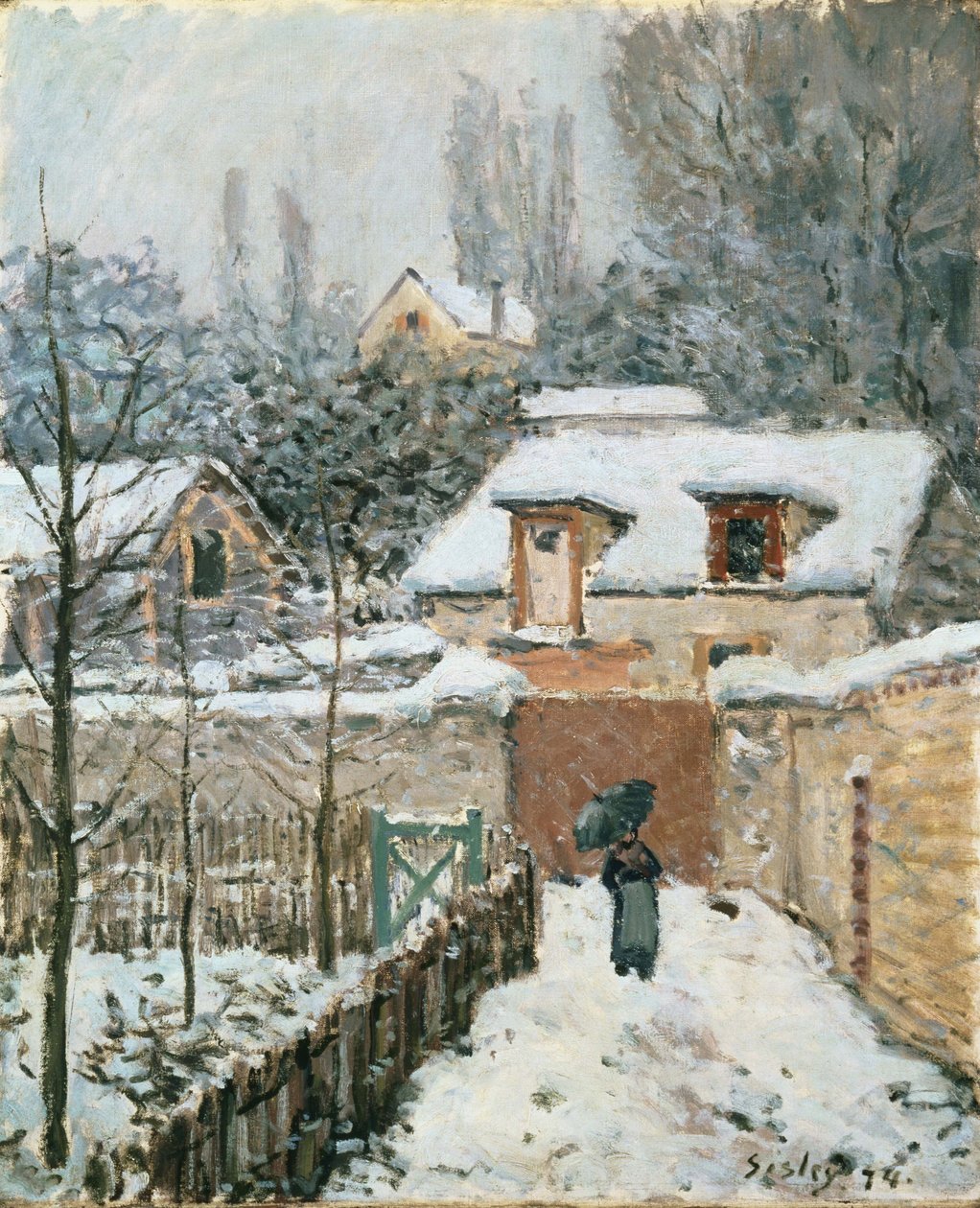 Śnieg w Louveciennes autorstwa Alfred Sisley