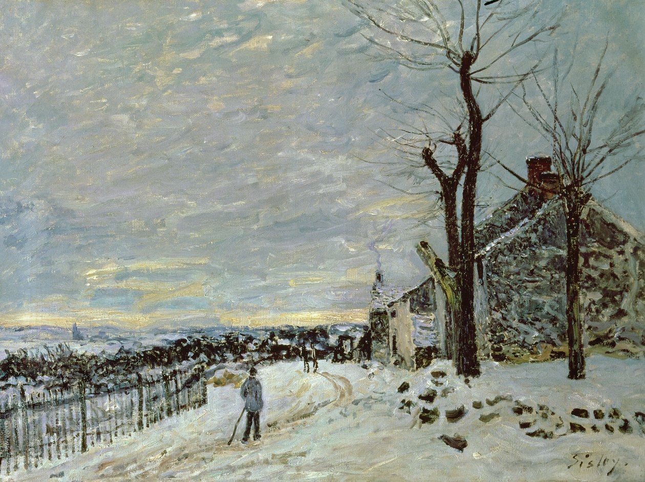 Śnieg w Veneux-Nadon, ok.1880 autorstwa Alfred Sisley