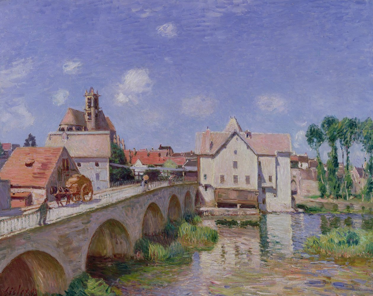 Most w Morecie, 1893 autorstwa Alfred Sisley