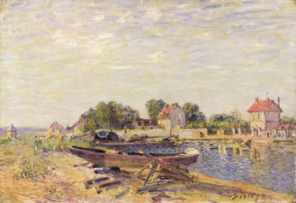 Loing w Saint-Mammes, 1885 autorstwa Alfred Sisley