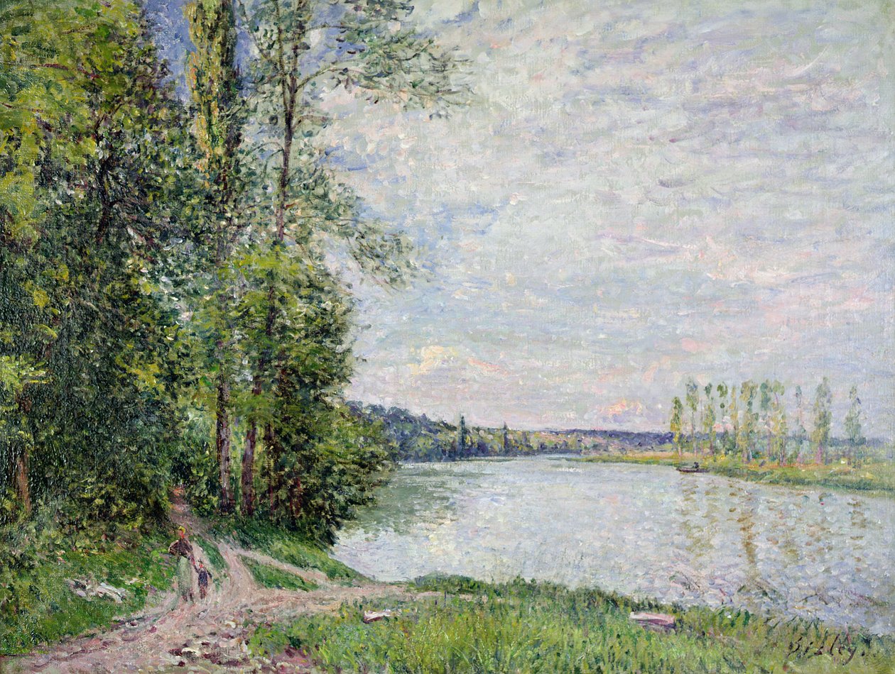 Riverside Road z Veneux do Thomery, 1880 autorstwa Alfred Sisley