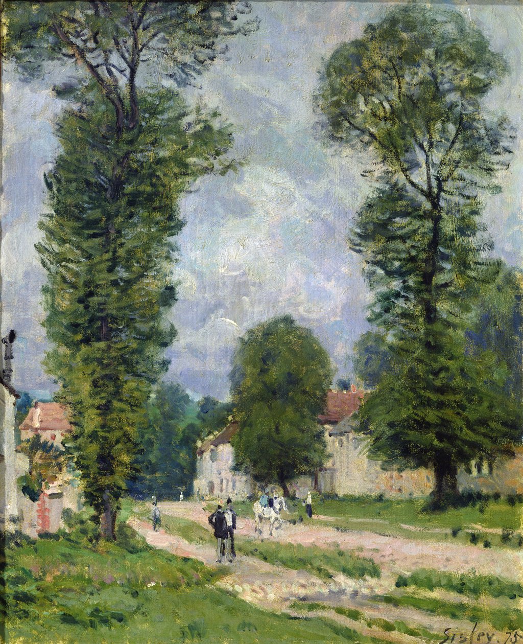 Droga do Marly-le-Roi, czyli droga do Wersalu, 1875 autorstwa Alfred Sisley