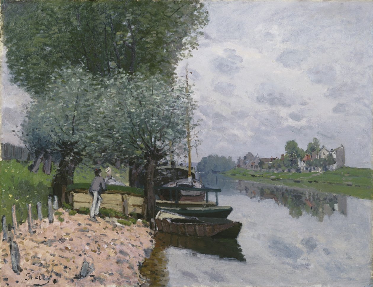 Sekwana w Bougival, 1872 autorstwa Alfred Sisley