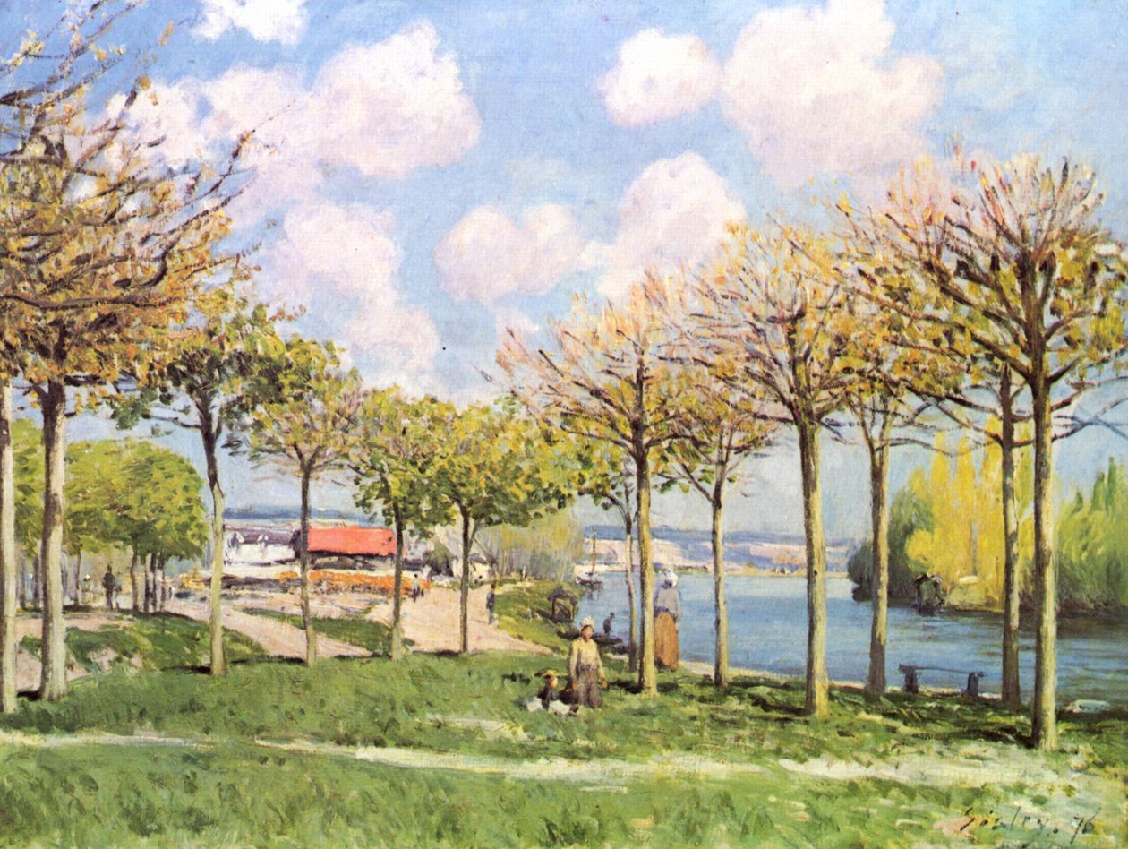 Sekwana w Bougival autorstwa Alfred Sisley