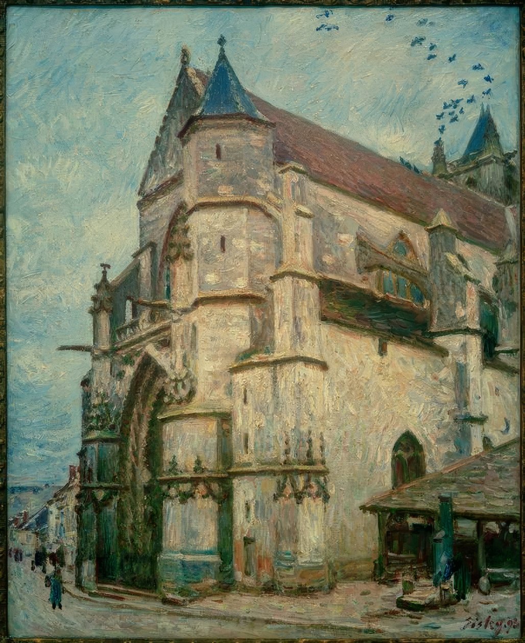 Stary kościół po południu? autorstwa Alfred Sisley