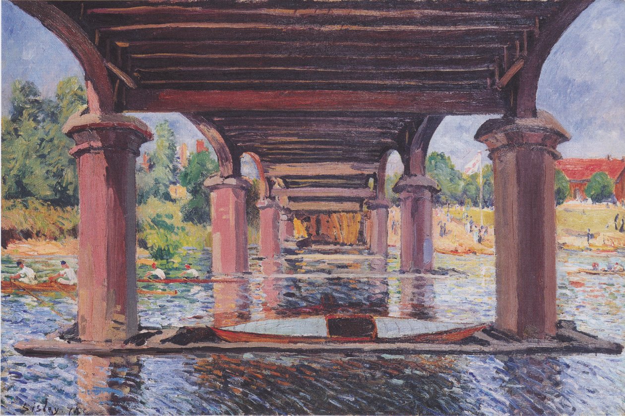 Pod mostem w Hampton Court autorstwa Alfred Sisley