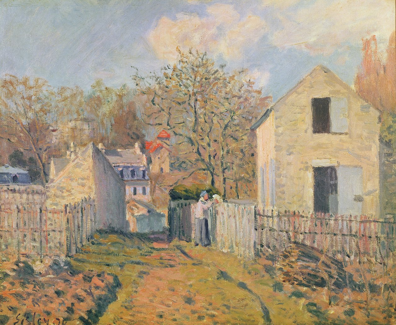 Wieś Sąsiadów, 1872 autorstwa Alfred Sisley