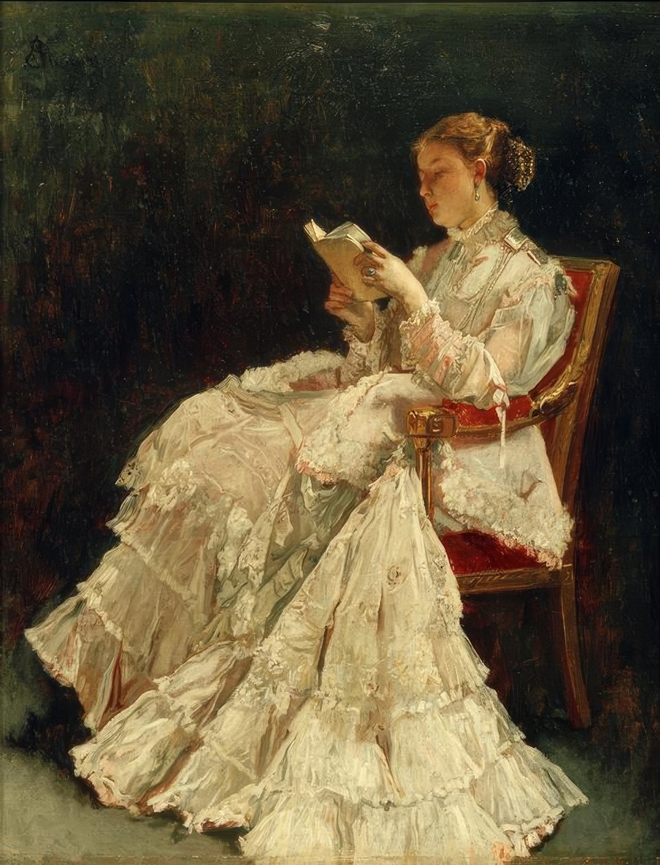 A.Stevens, Czytelnik autorstwa Alfred Emile Stevens