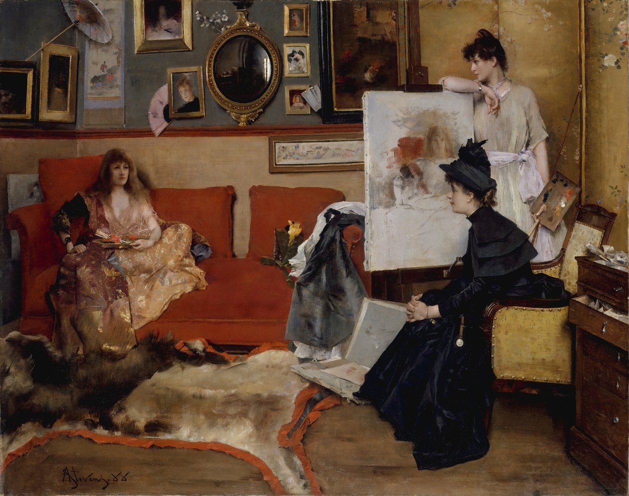 W studiu autorstwa Alfred Emile Stevens