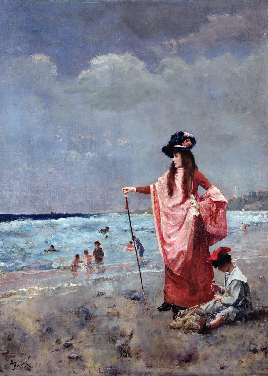Na plaży autorstwa Alfred Emile Stevens