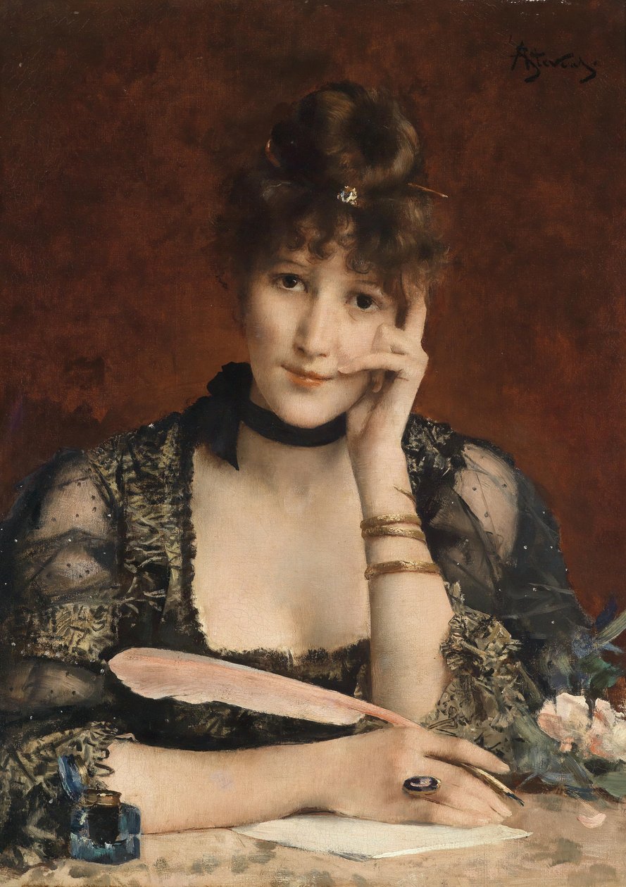 Litera autorstwa Alfred Emile Stevens