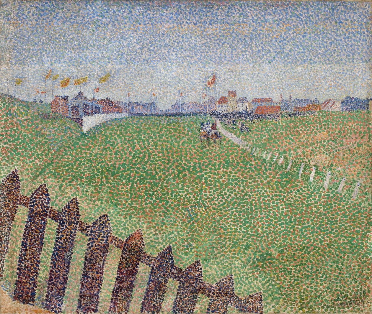 Tor wyścigowy Wellington w mżawce (Ostende) autorstwa Alfred William Finch