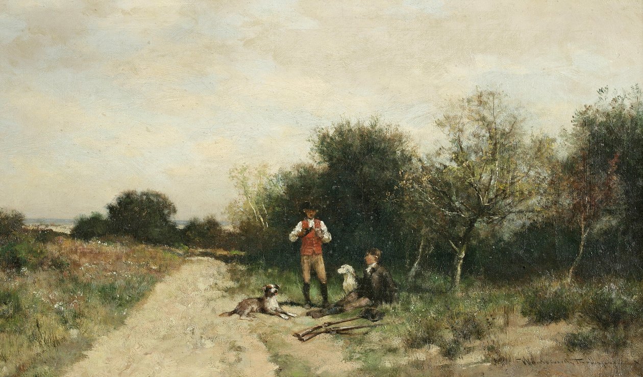 Łowcy robią sobie przerwę autorstwa Alfred Wordsworth Thompson