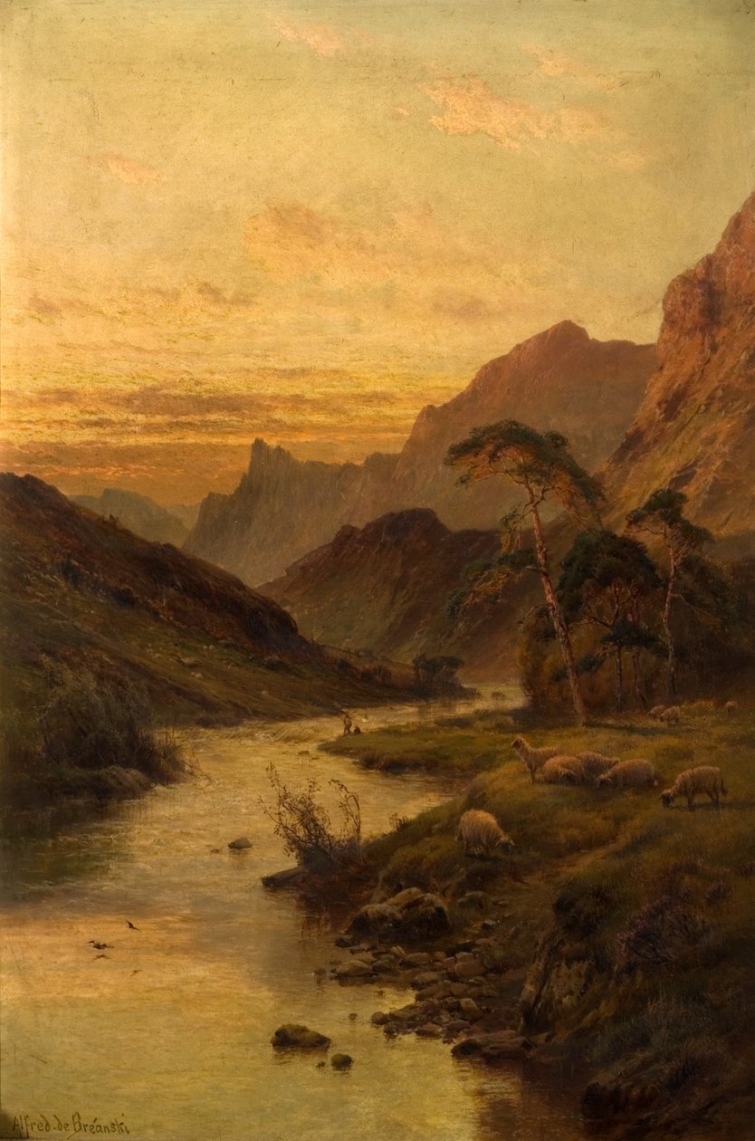 Rzeka Foyers w Abertarff autorstwa Alfred de Breanski