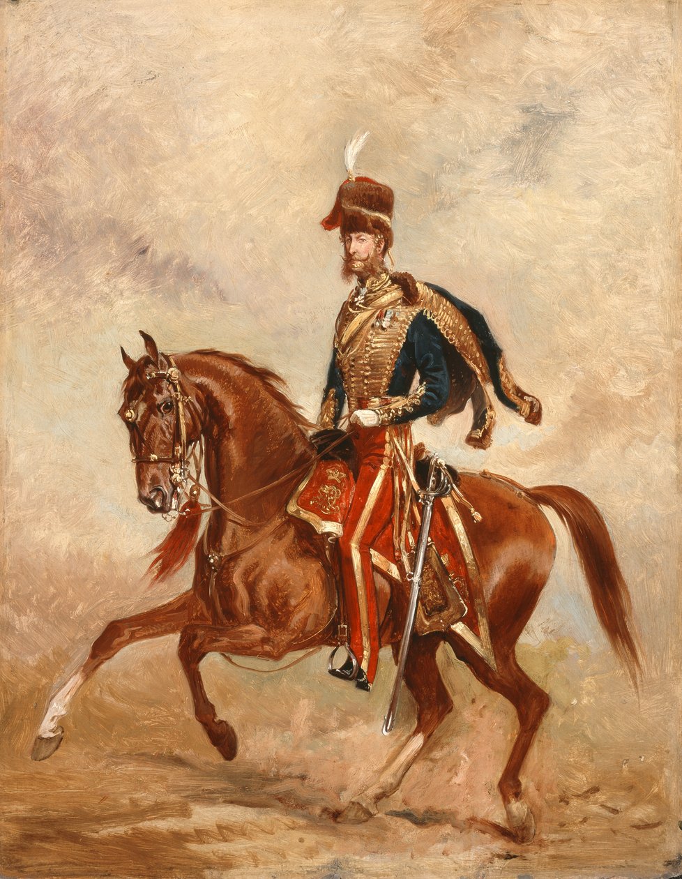Podpułkownik James Thomas Brudenell (1797-1868) 7. hrabia Cardigan, ok. 1854 (olej na tartaku) autorstwa Alfred de Prades