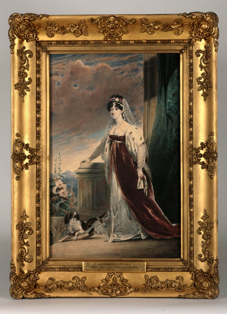 Portret Lady Eleanor Egerton, ok. 1820 (wc i kolor ciała na papierze) (para: 328879) autorstwa Alfred Edward Chalon
