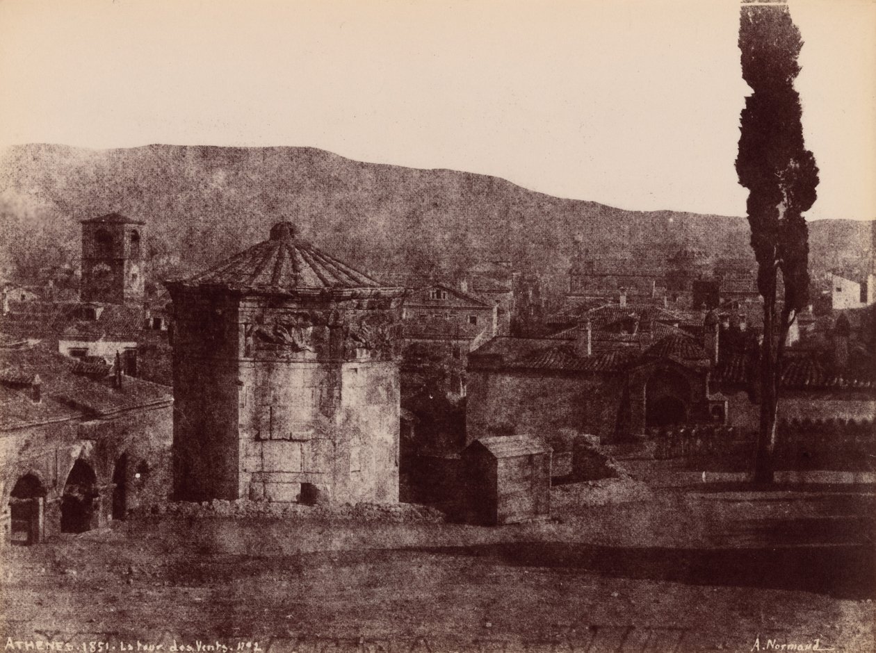 La Tour des Vents, Athenes (Wieża Wiatrów, Ateny), 1851 (zdjęcie) autorstwa Alfred Nicolas Normand