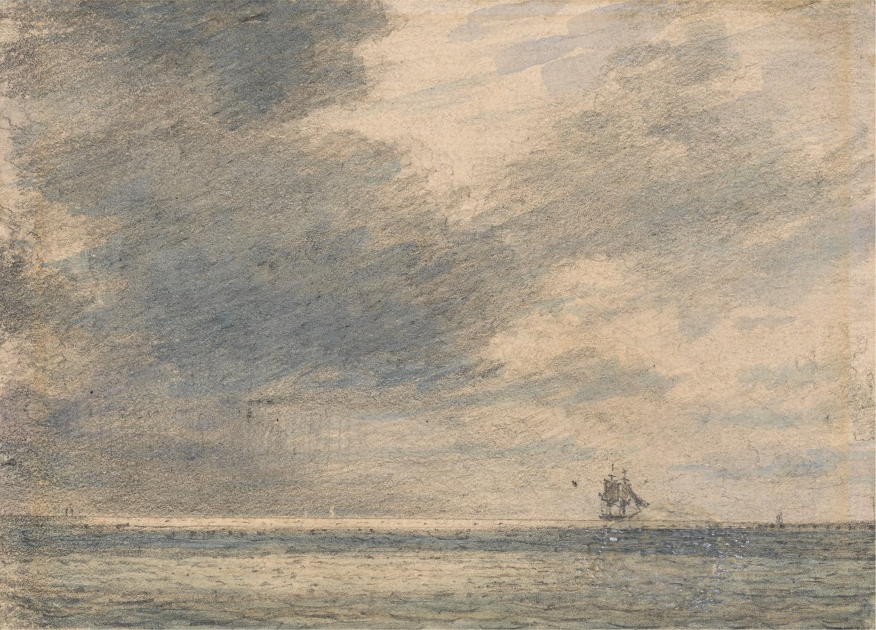 Wieczór na morzu autorstwa Alfred Abram Constable
