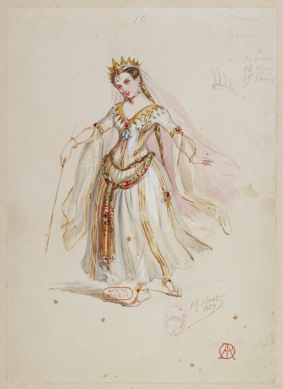 Halévy - La magicienne - modele kostiumów Alfreda Alberta - 10. wróżki, chór żeński autorstwa Alfred Albert