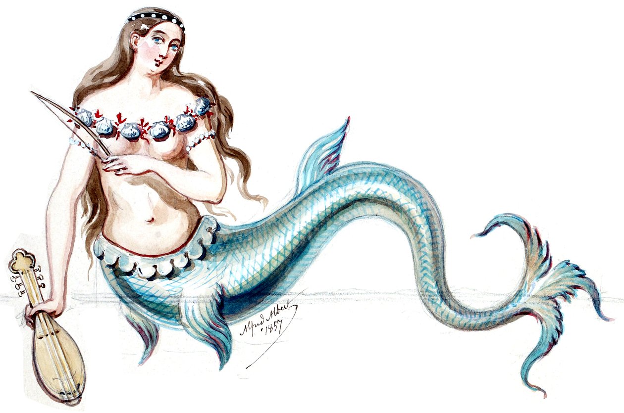 Halévy - La magicienne - modele kostiumów autorstwa Alfreda Alberta - 14. Syrena (wyretuszowana) autorstwa Alfred Albert