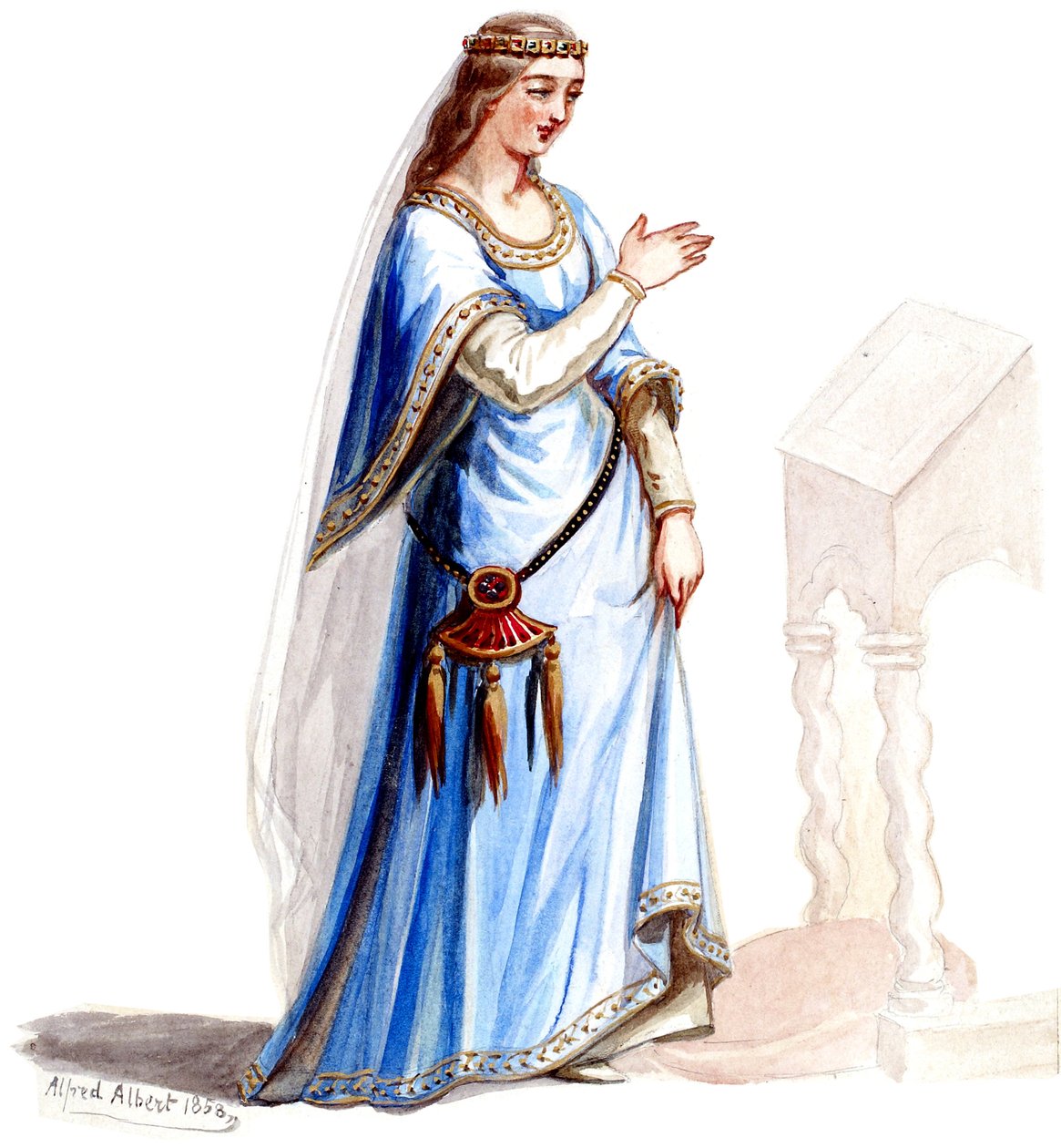 Halévy - La magicienne - modele kostiumów Alfreda Alberta - 22 (Mélusine ) (wyretuszowane) autorstwa Alfred Albert