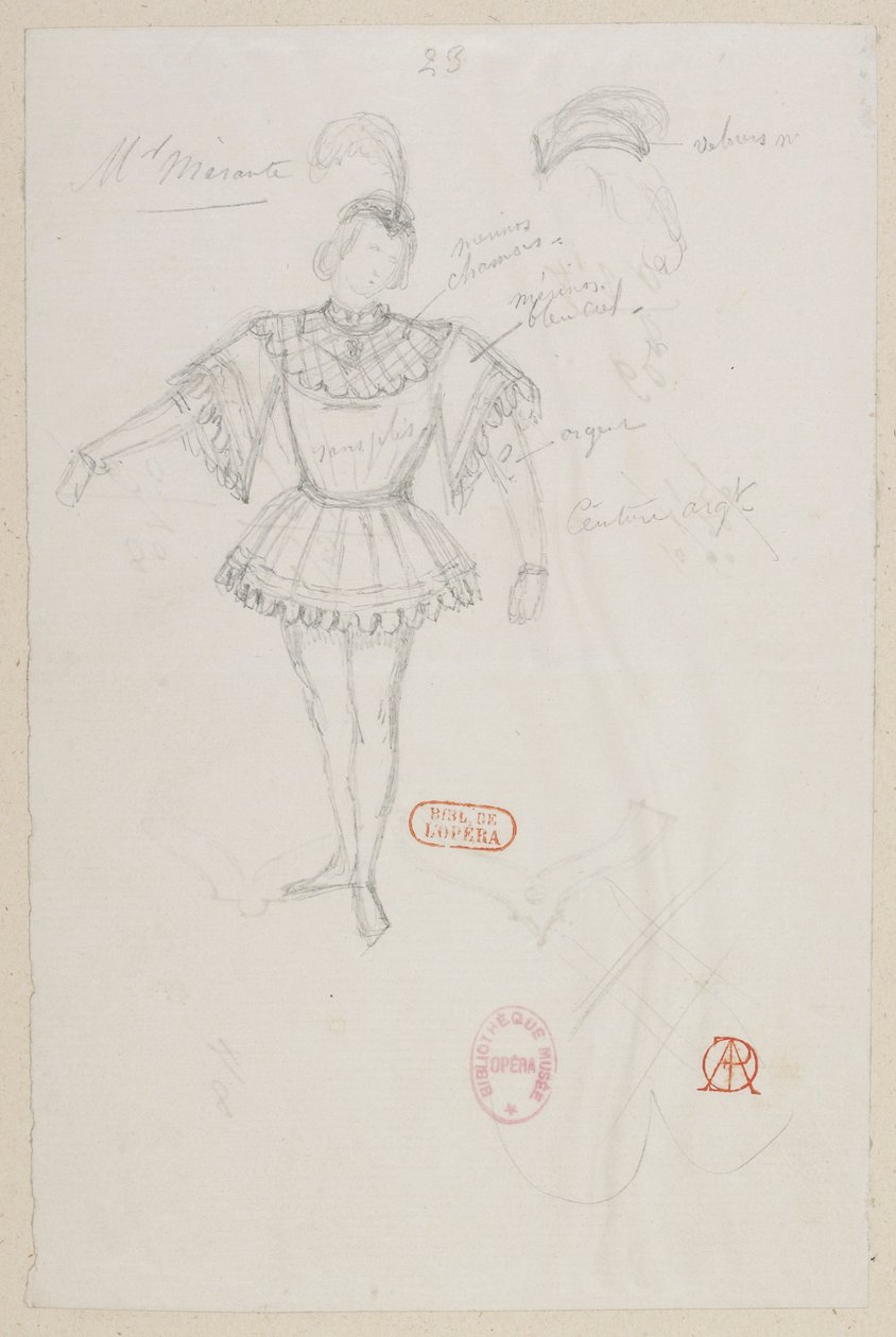 Halévy - La magicienne - modele kostiumów Alfreda Alberta - 23. M. Mérante, (pas de deux) autorstwa Alfred Albert