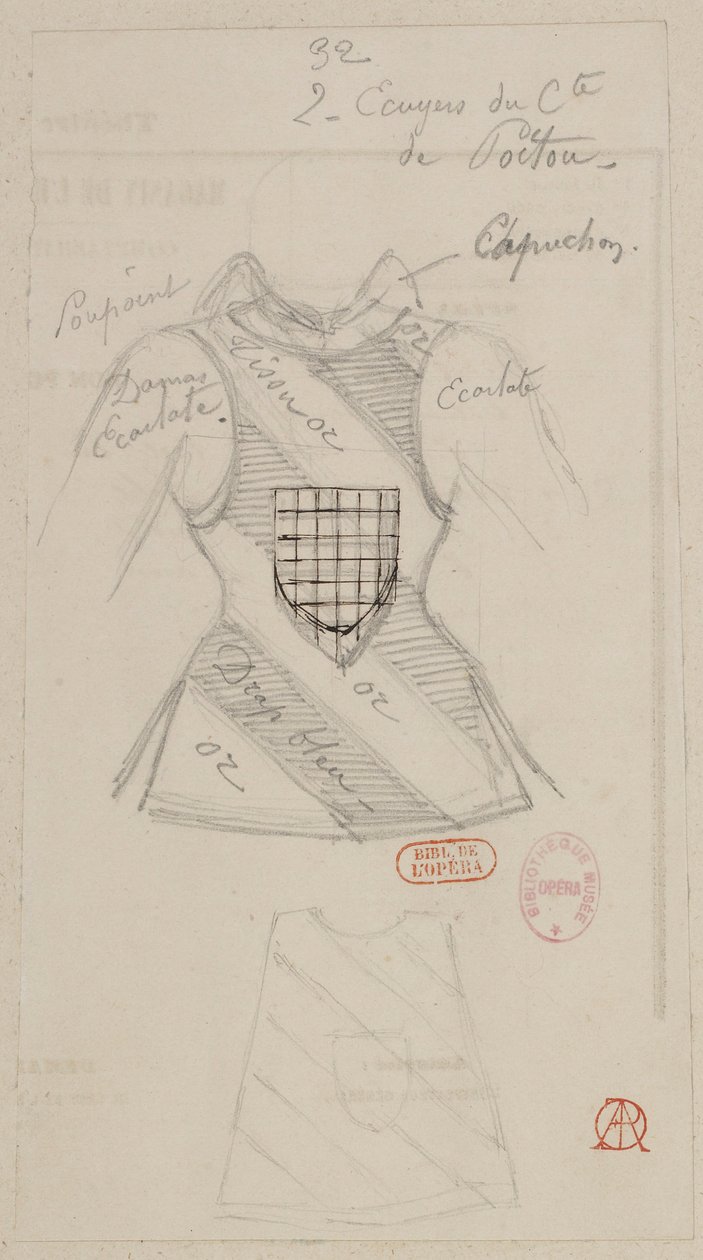 Halévy - La magicienne - modele kostiumów autorstwa Alfreda Alberta - 32. Giermkowie hrabiego Poitou autorstwa Alfred Albert