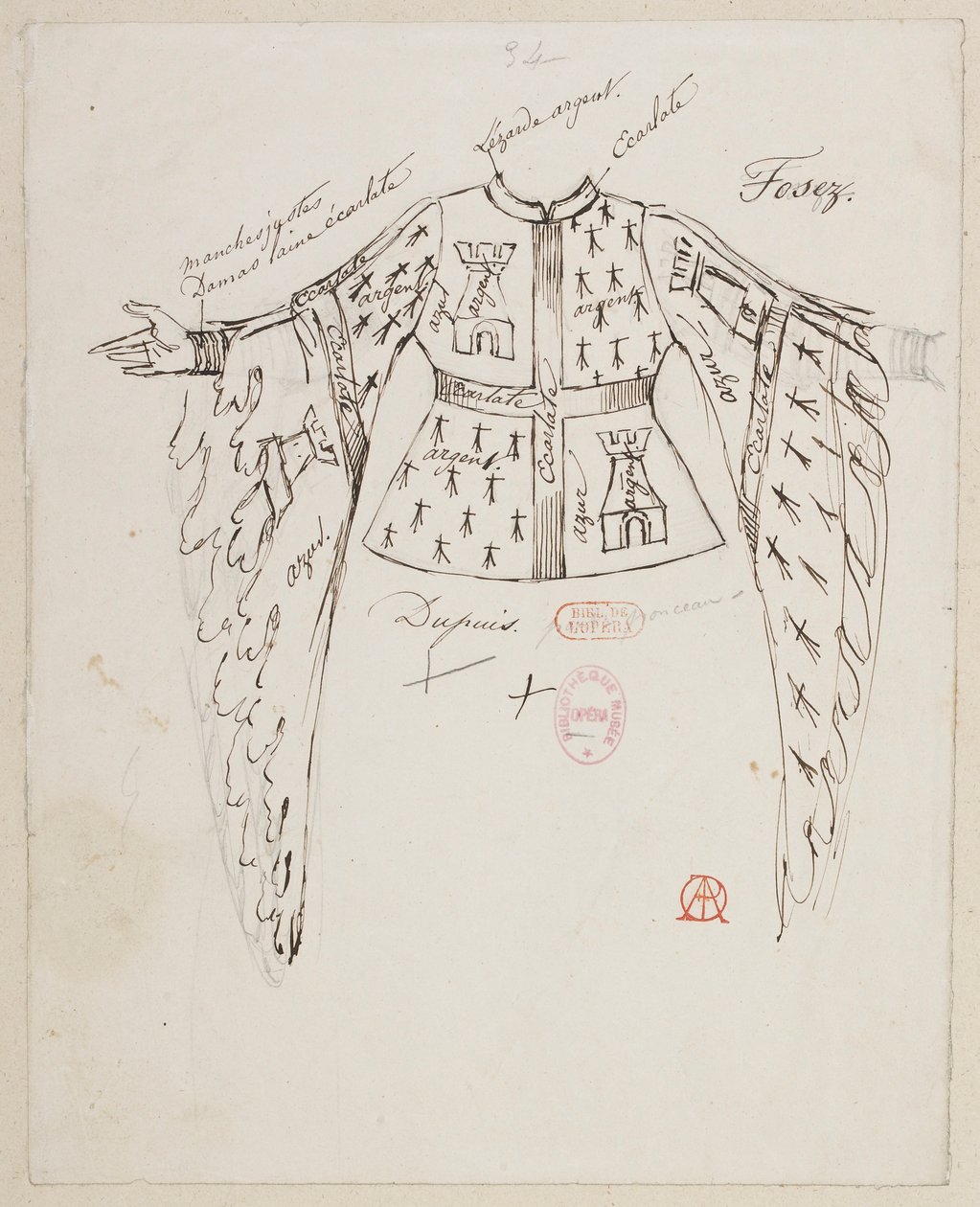 Halévy - La magicienne - modele kostiumów autorstwa Alfreda Alberta - 34. Panowie Fosez, Dupuis, Ponceau autorstwa Alfred Albert