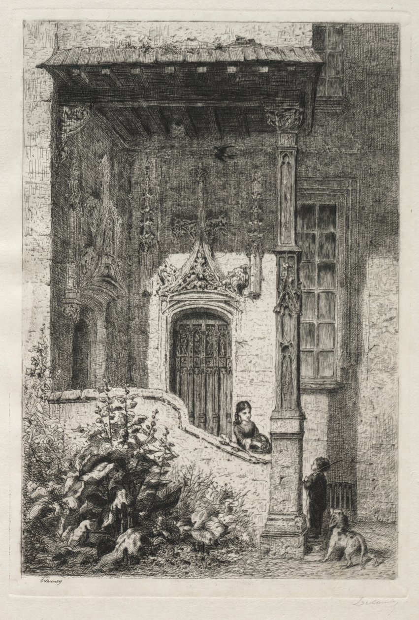 Dom znany jako Biała Królowa, Rue St. Hippolyte autorstwa Alfred Alexandre Delauney