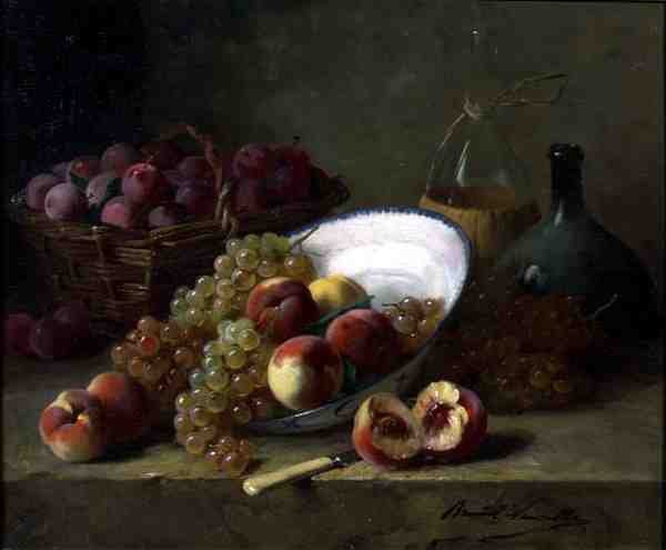 Martwa natura w kuchni (olej na płótnie) autorstwa Alfred Brunel de Neuville