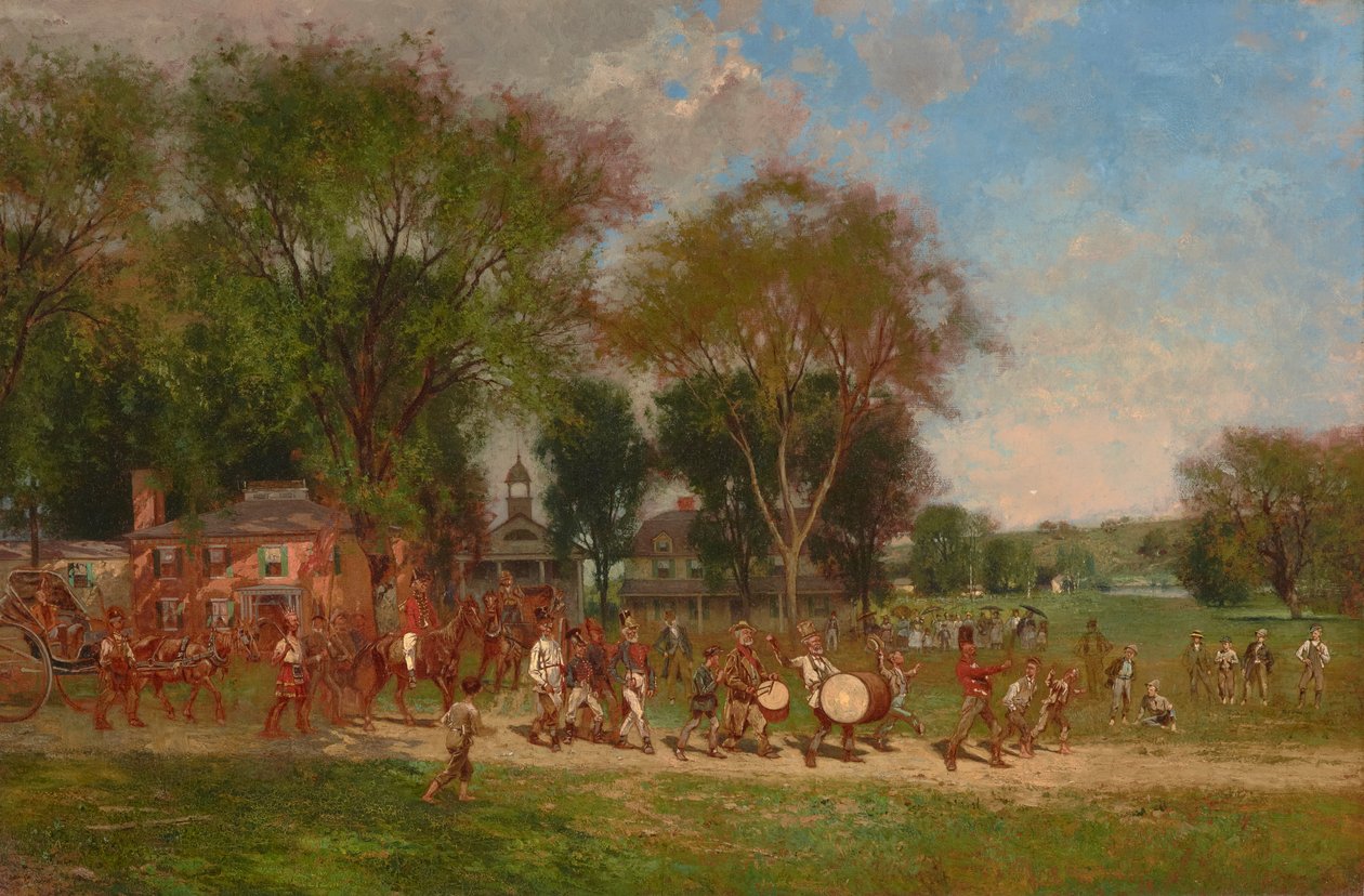 Parada Czwartego Lipca 1886 (olej na płótnie) autorstwa Alfred Cornelius Howland