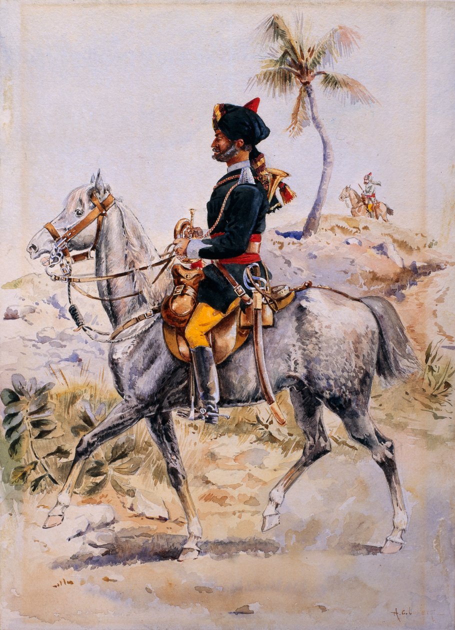 Konny Trębacz, 34. Własny Koń Poona Księcia Alberta Victora, ok. 1908 r. autorstwa Alfred Crowdy Lovett