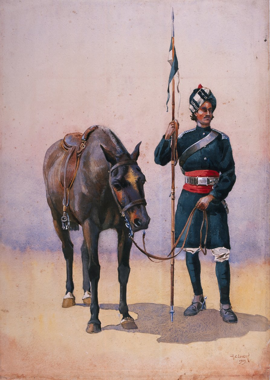 Żołnierz XIX ułanów (koń Fane