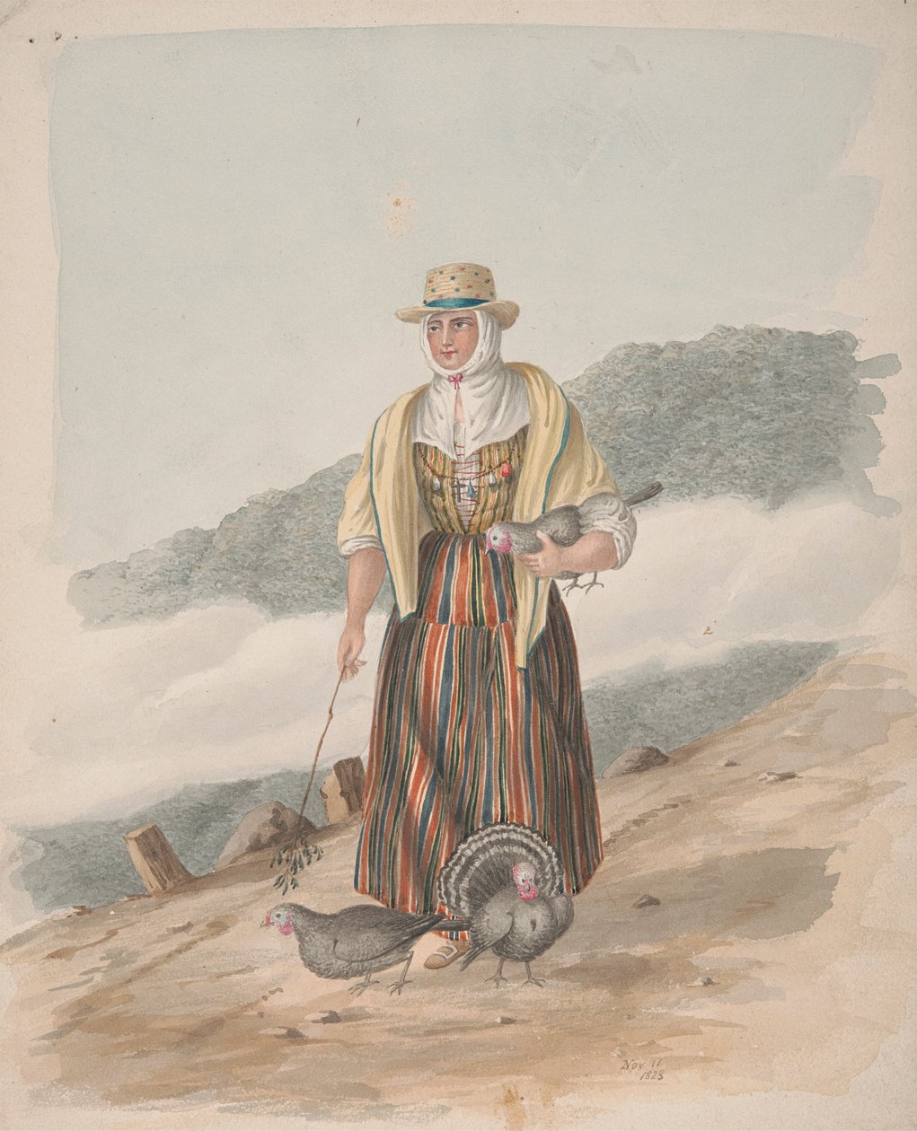 Kobieta z Ycod el Alto na Teneryfie autorstwa Alfred Diston