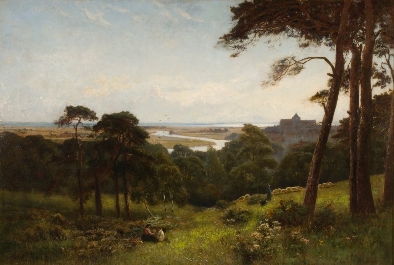 Arundel, wczesny poranek autorstwa Alfred East