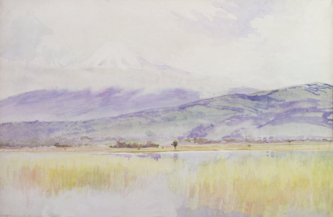 Fuji-San, ok.1889 (akwarela na papierze) autorstwa Alfred East