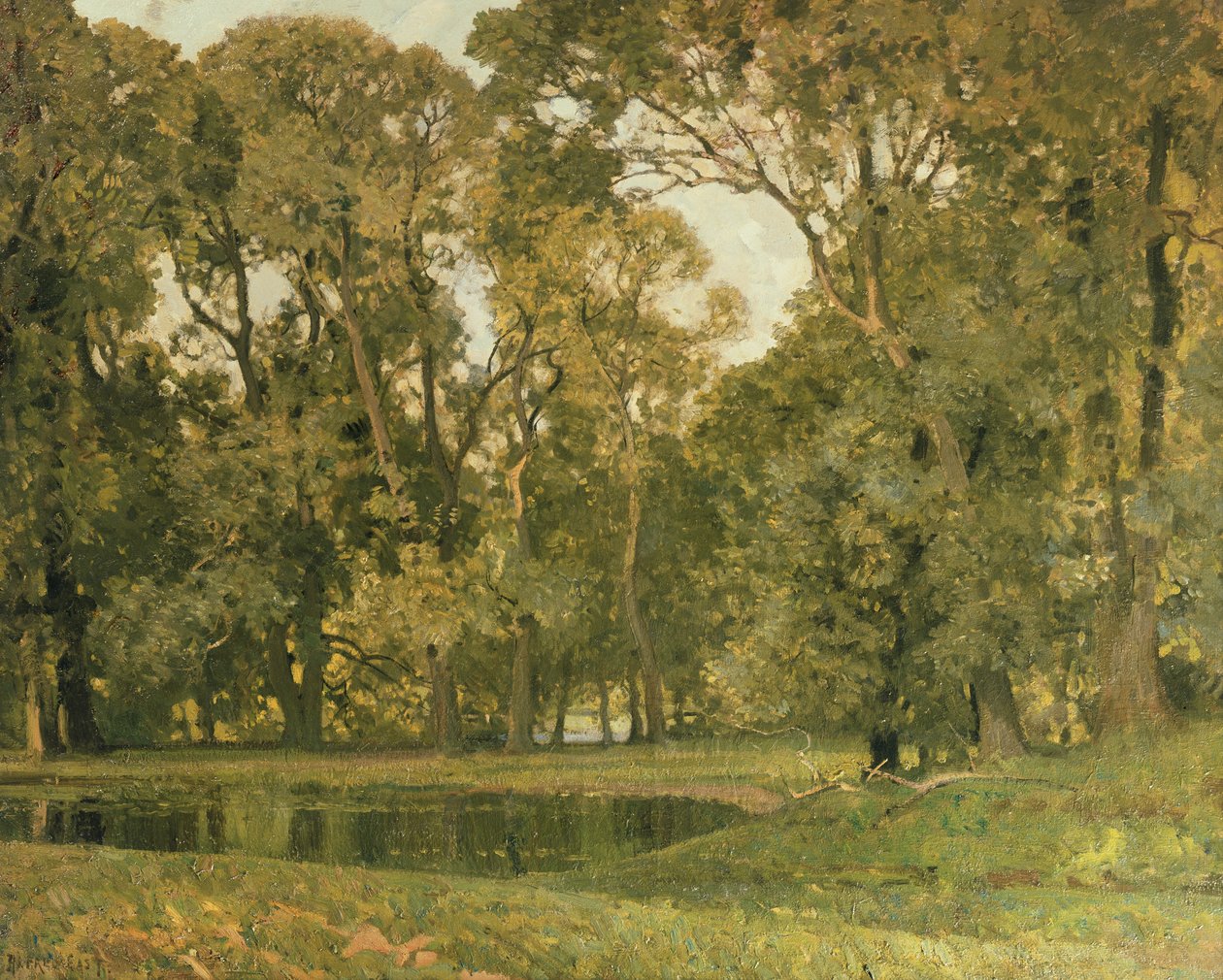 Zielony basen autorstwa Alfred East