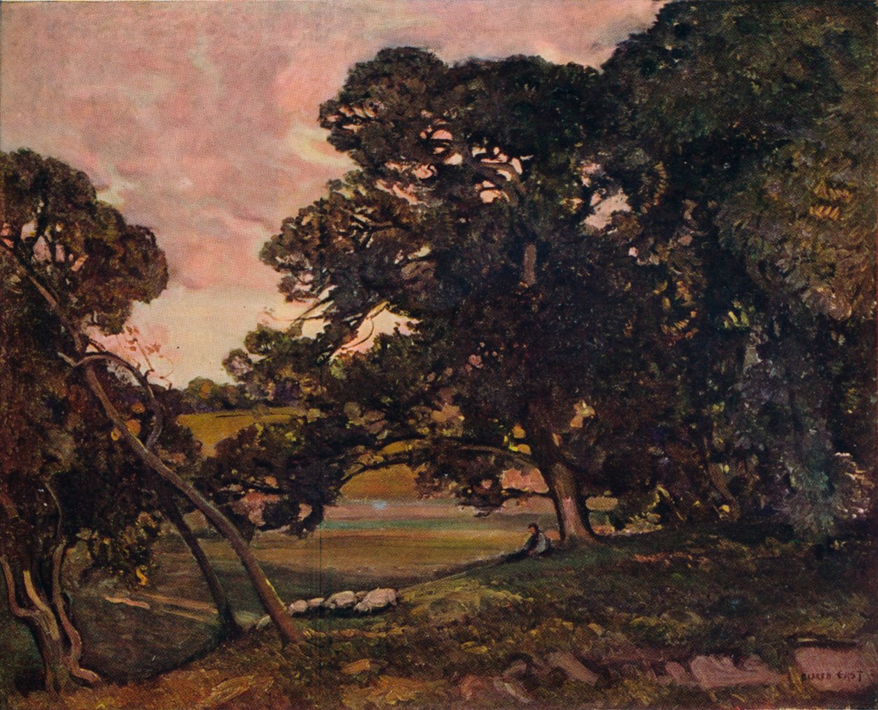 W Cotswolds, ok. 1909 autorstwa Alfred East