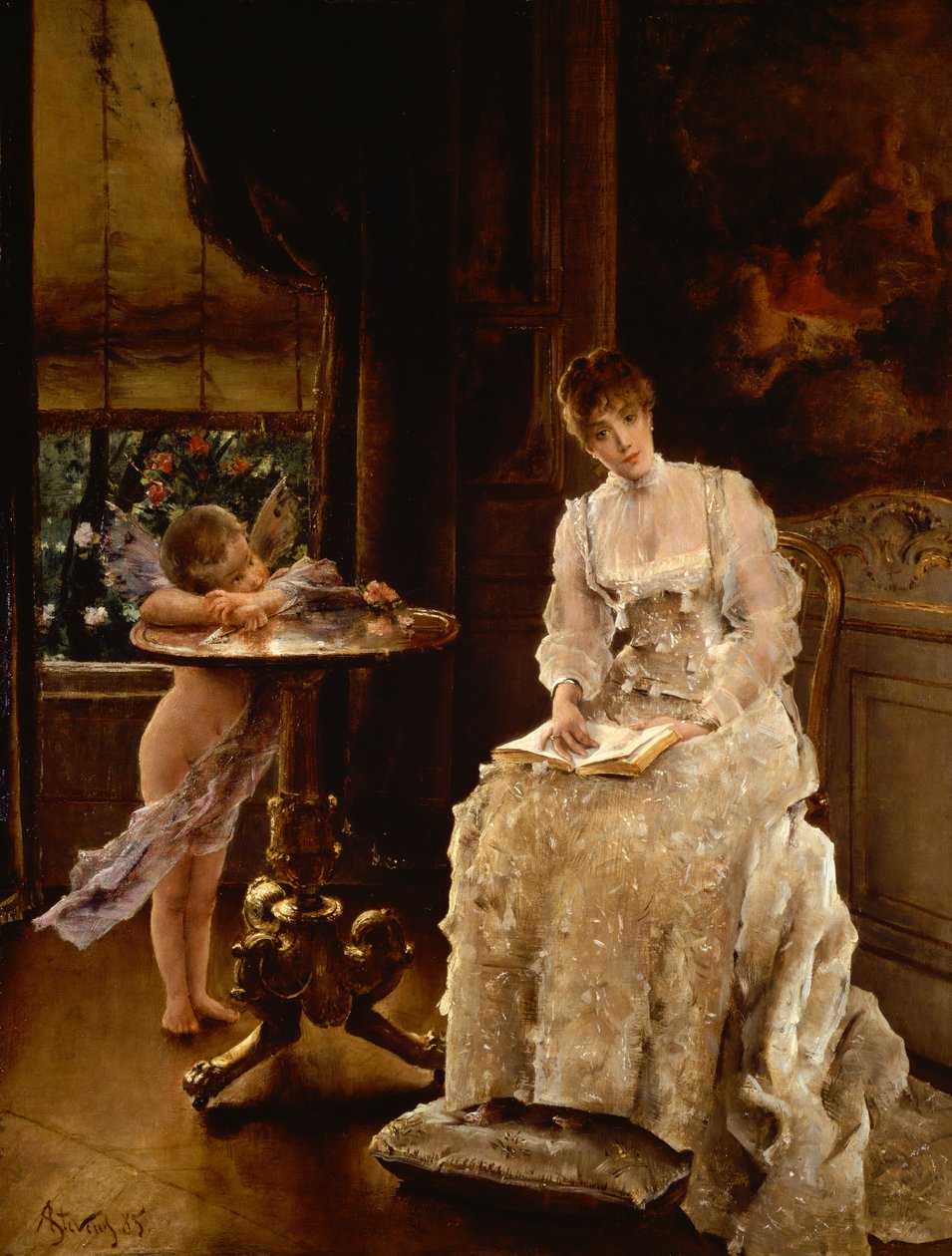 Marzenie (olej) autorstwa Alfred Emile Stevens