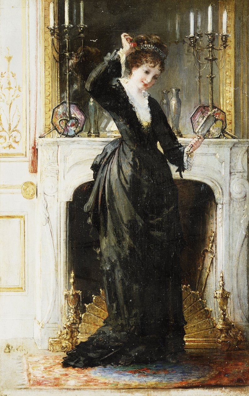 W buduarze autorstwa Alfred Emile Stevens