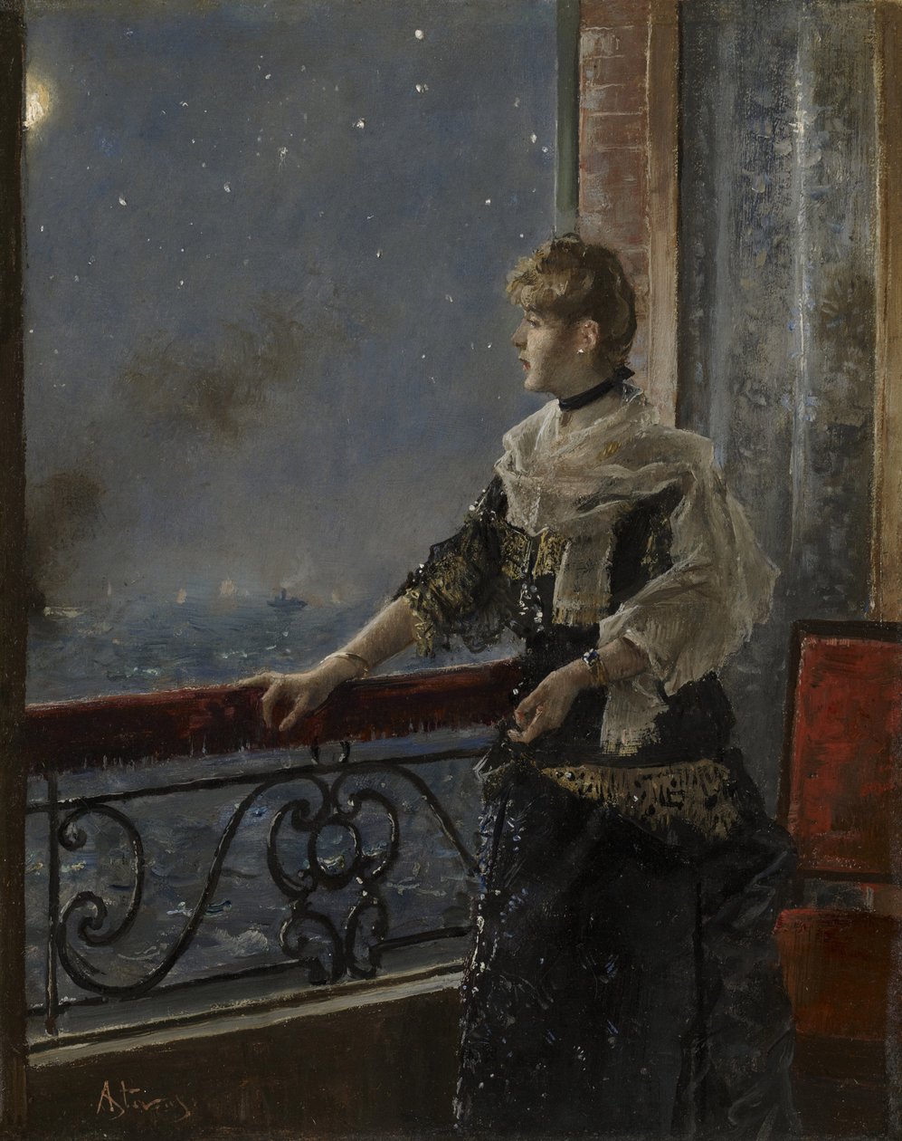 światło księżyca autorstwa Alfred Emile Stevens