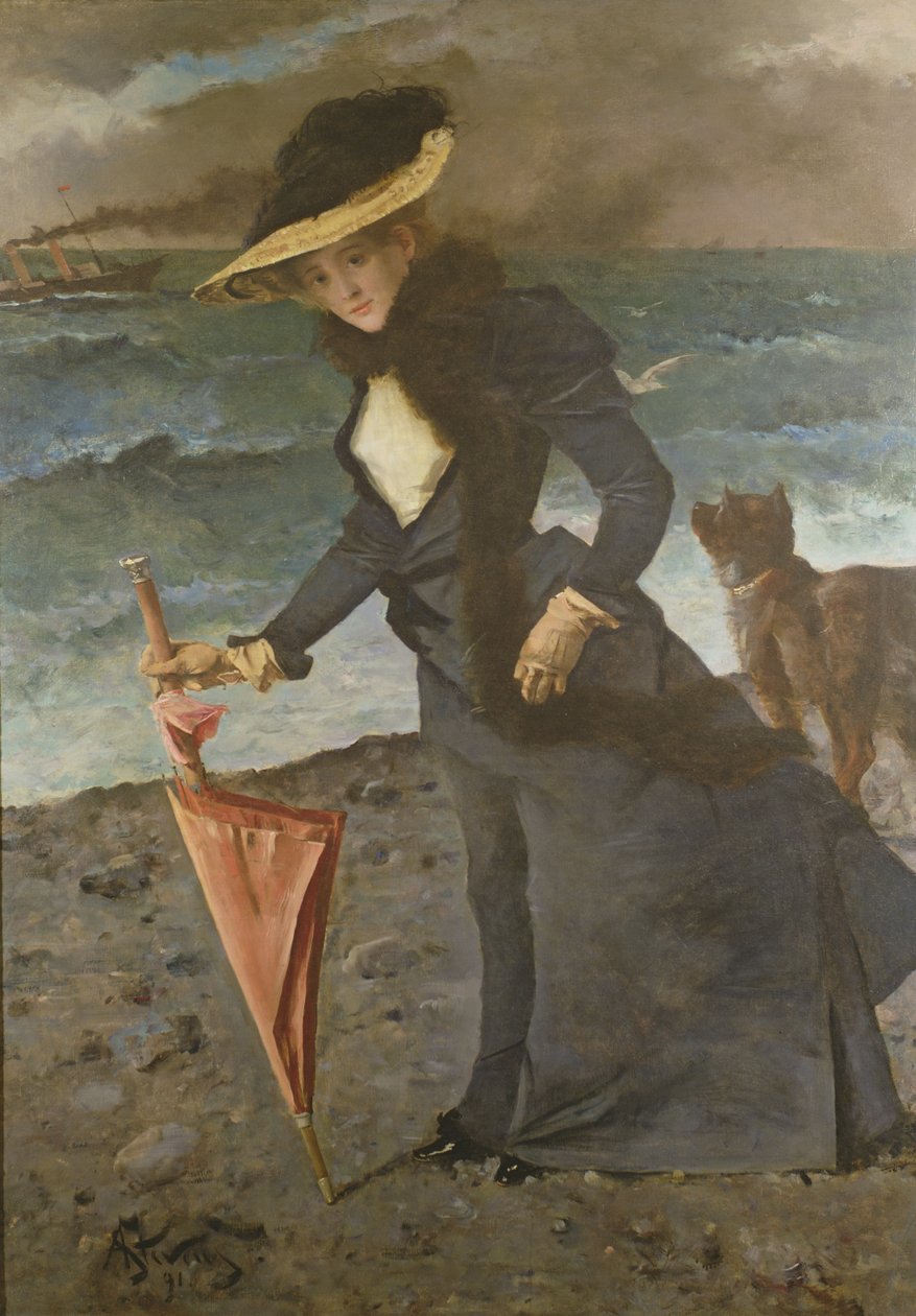 Na brzegu morza, 1891 autorstwa Alfred Emile Stevens