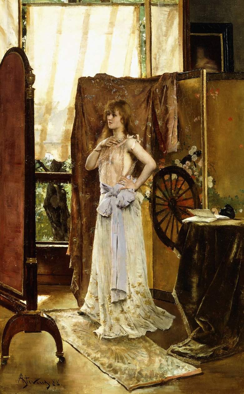 Próba, 1888 autorstwa Alfred Emile Stevens