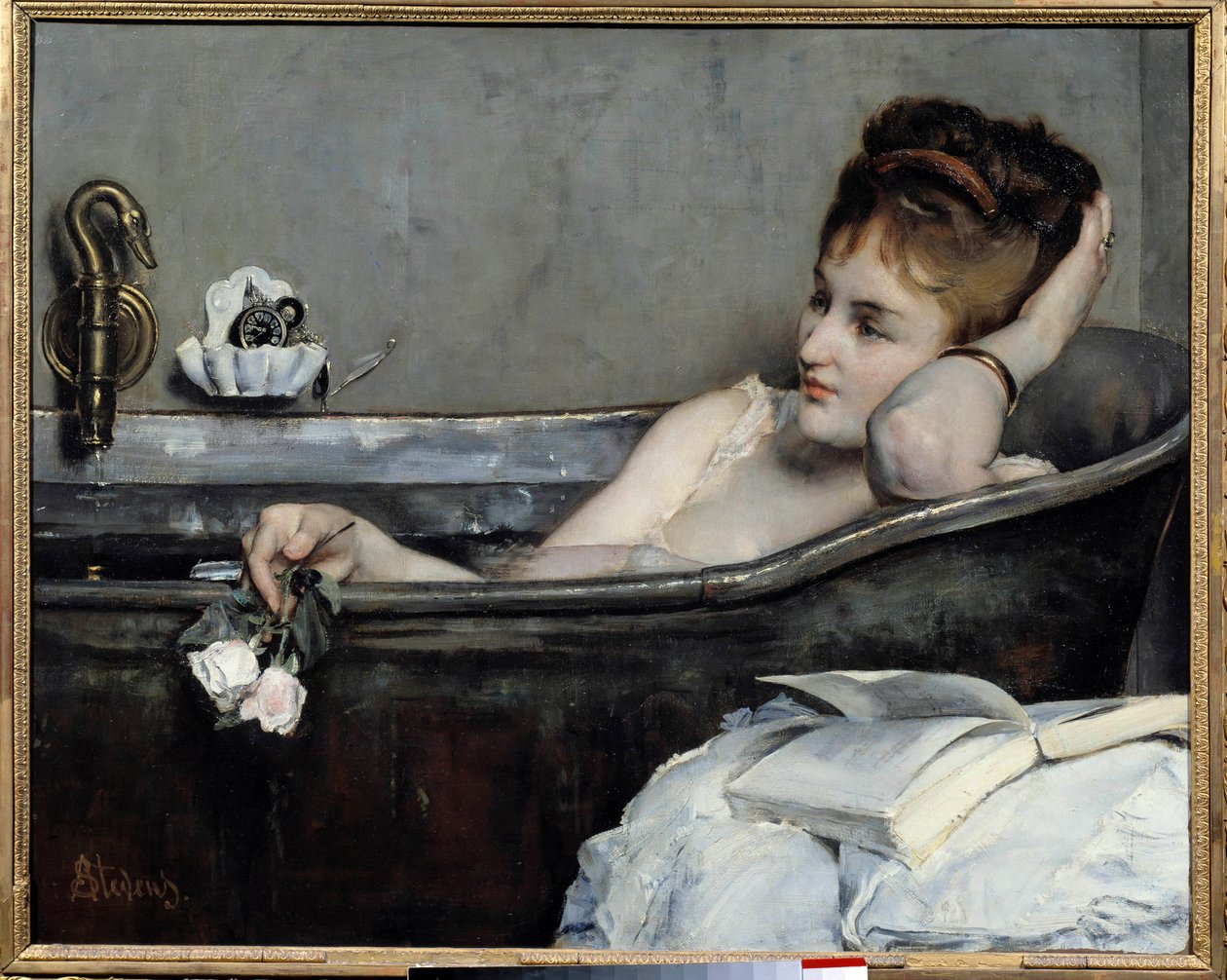 Kąpiel lub kobieta w wannie lub wanna Obraz Alfreda Stevensa (1823-1906) 1867 nd. 0,74x0,93 m Paryż, musee d