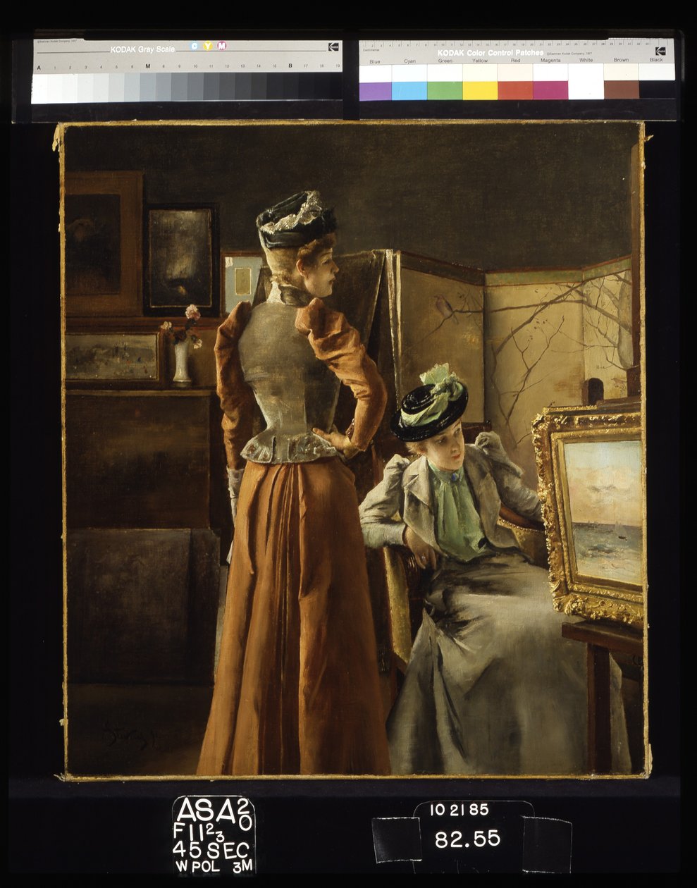 Wizyta w pracowni (olej na płótnie) autorstwa Alfred Emile Stevens