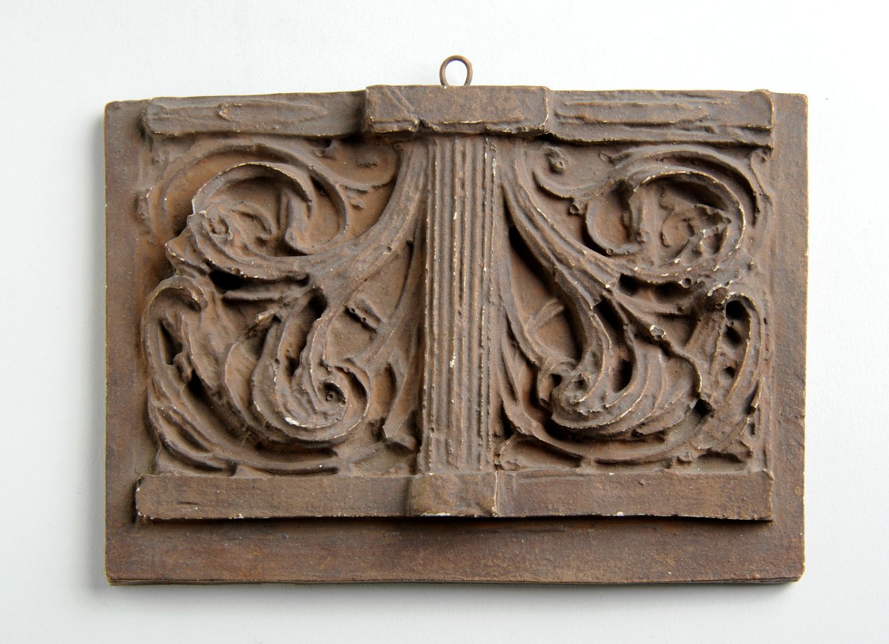 Makieta do podwójnego panelu liści na koronę na figurze miłosierdzia na pomniku w Aleksandrii, ok. 1932 (tynk brązowany) autorstwa Alfred Gilbert