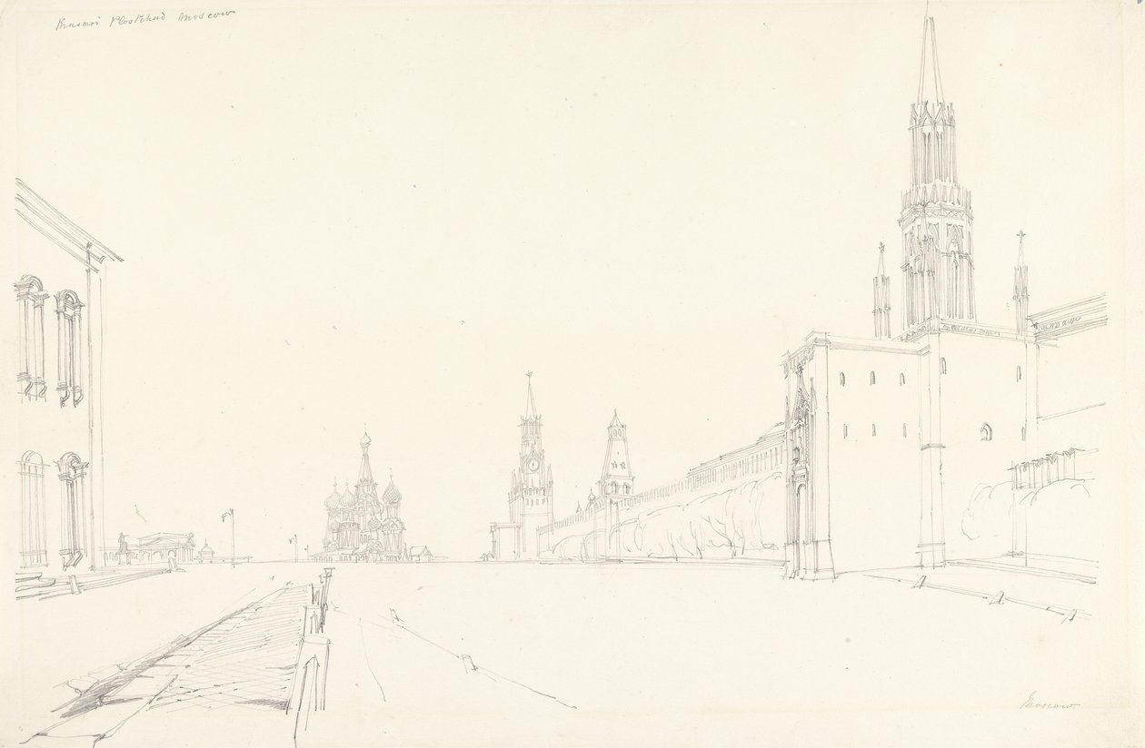 Moskwa, 1827 (grafit na papierze) autorstwa Alfred Gomersal Vickers