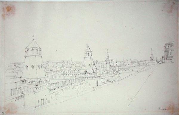 Moskwa, 1827 r. autorstwa Alfred Gomersal Vickers