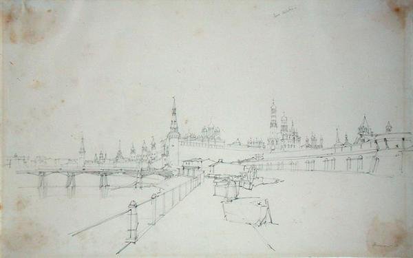 Moskwa, 1827 r. autorstwa Alfred Gomersal Vickers