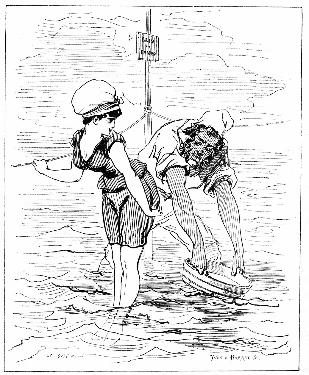 Ilustracja do filmu "Duch kobiet" autorstwa Alfred Grevin